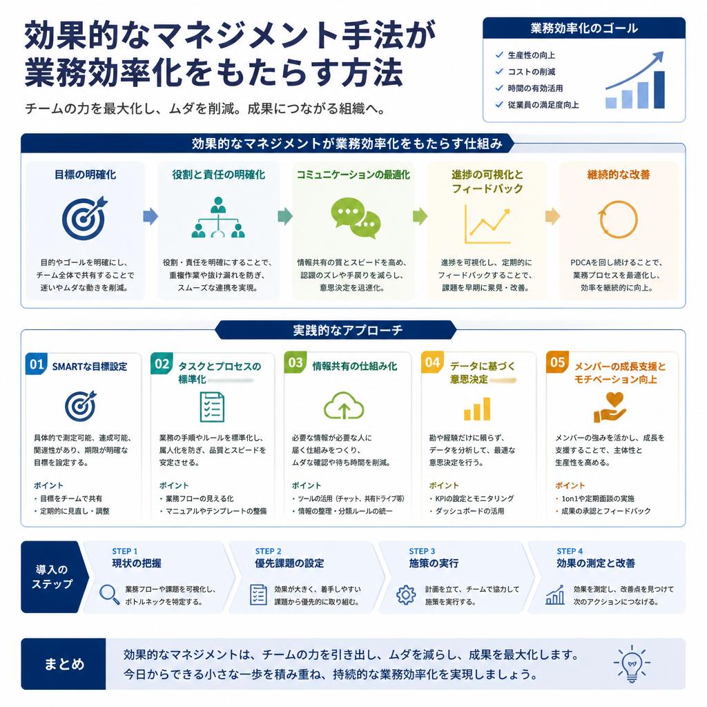 マネジメント手法と業務効率化の関係